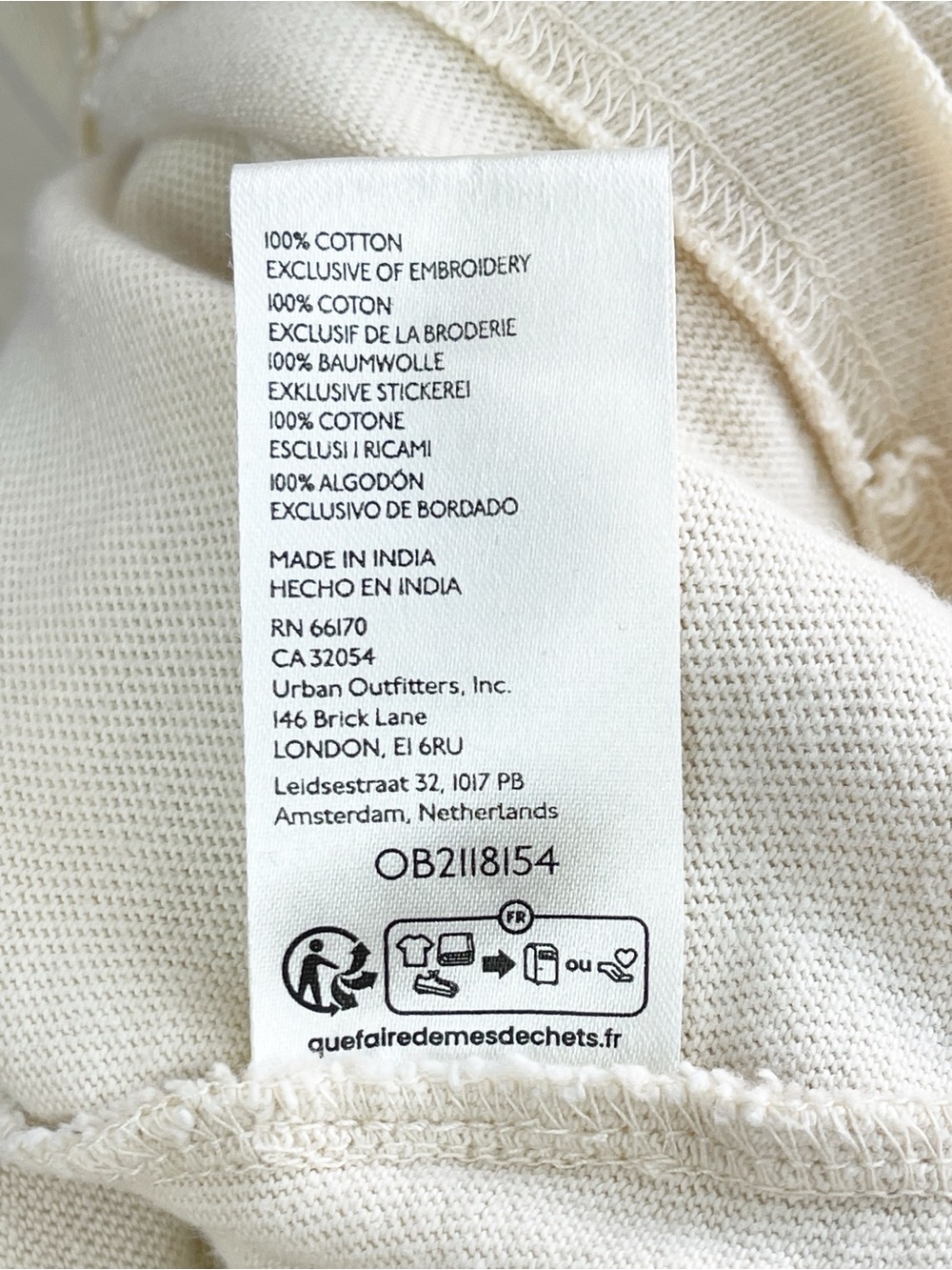 Free People All My Heart Tee in ivory Embroidered Bear Crewneck Sweatshirt - Picture 9 of 12